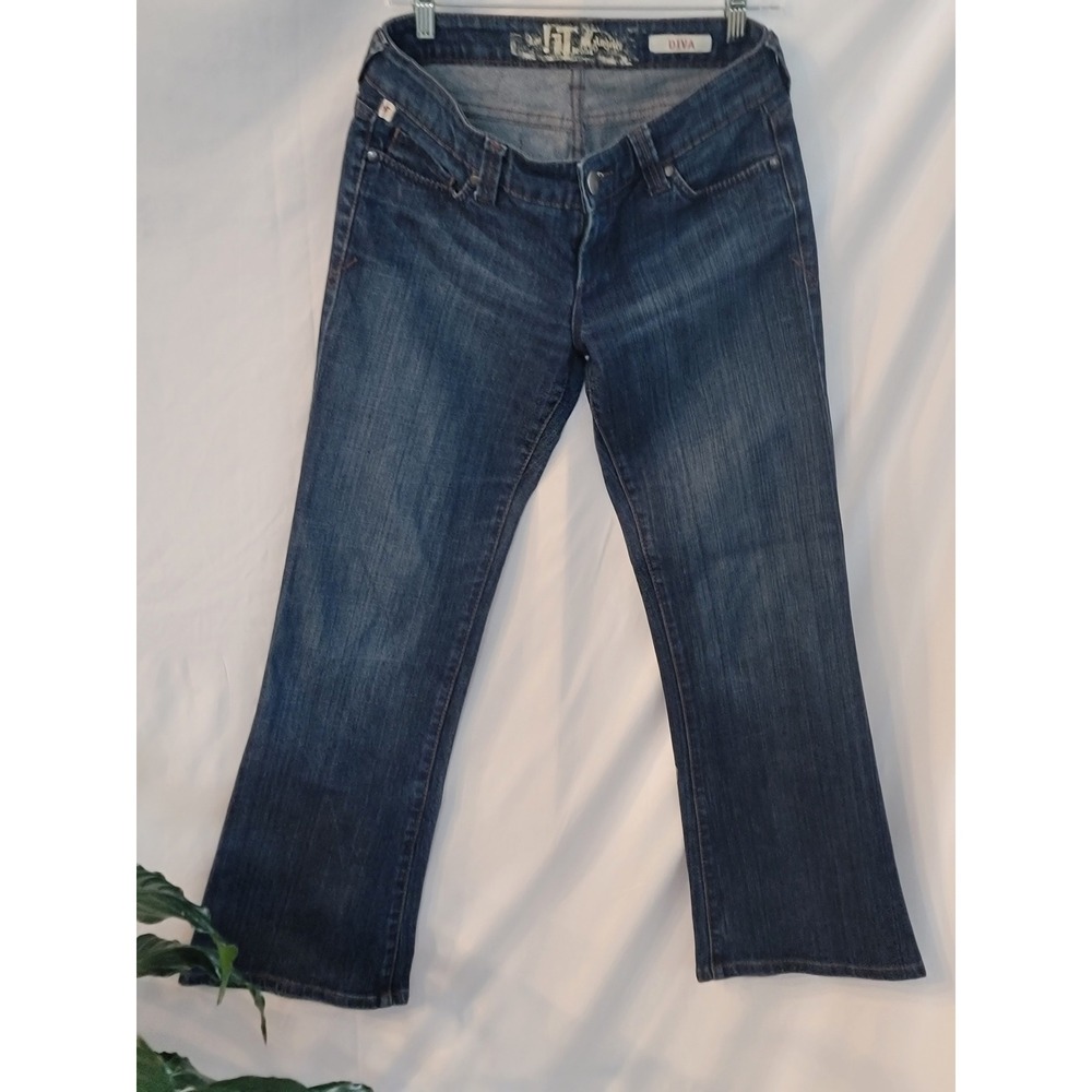 !iT Jeans Los Angeles Diva Bootcut Dark Wash Denim Jeans Size 29 Regular‎